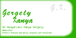 gergely kanya business card