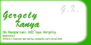 gergely kanya business card